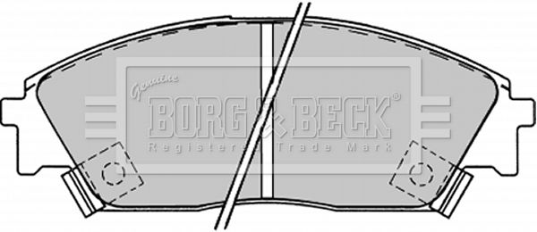 BORG & BECK Комплект тормозных колодок, дисковый тормоз BBP1232